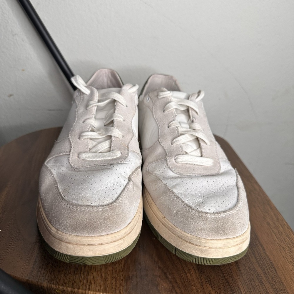 HTF CLAE Malone Men 10 Cream Leather & Smoke Comfrey Court Sneakers Classic - Picture 4 of 10